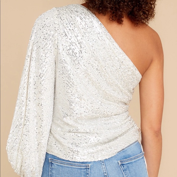 sequin top in ivory - Picture 7 of 8